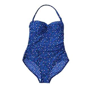 Boden Blue Polka Dot One Piece Swimsuit
